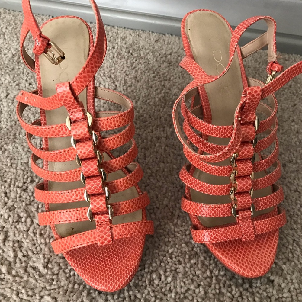ALDO heels in coral